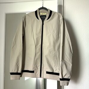 Psycho Bunny tan bomber jacket